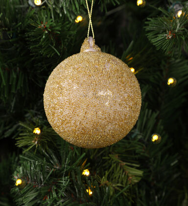 Christmas Beaded Glass Ball
