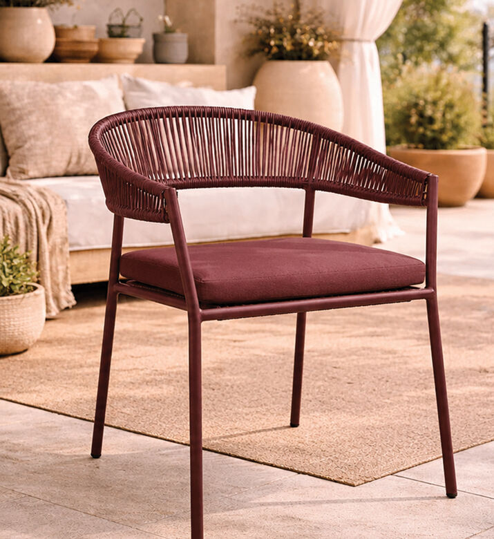 Home Deco and More Geneve Dinning Chair, Terracotta, Packshot View