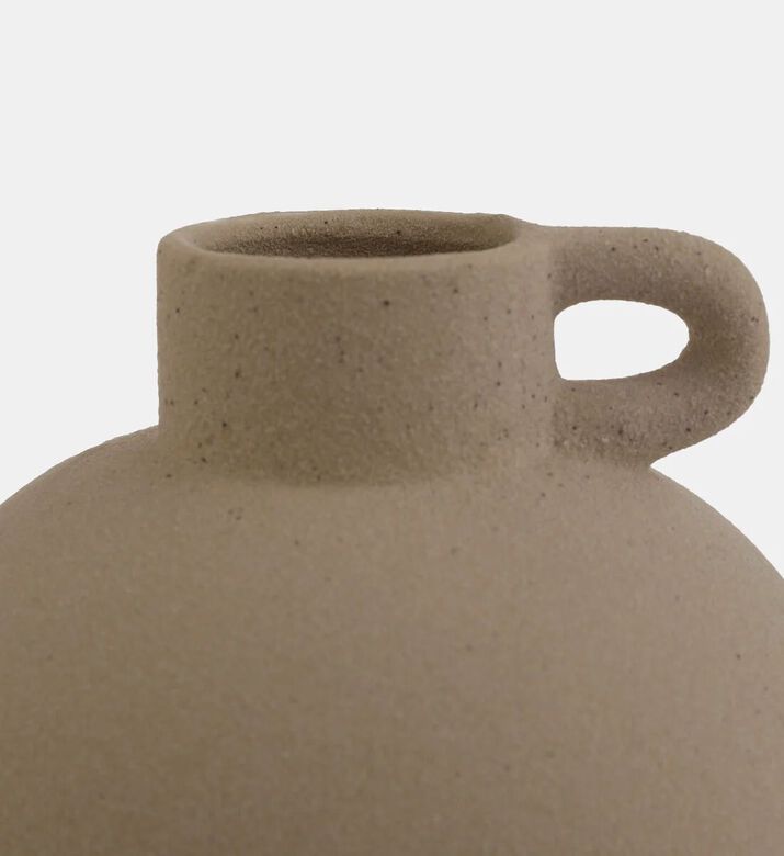 Jolipa Porcelain Oval Handled Vase, Beige, Packshot View