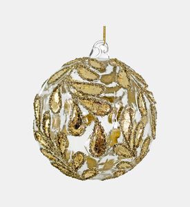 Shishi Glas Bal Leaf Leaves Glitter, Clear, 10-cm, Packshot View