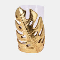 Plastic Leave-base Candle Holder