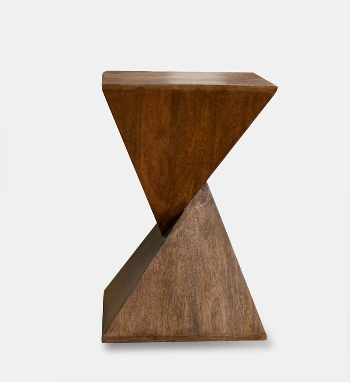 Home Deco and More Oscar Stool Inverted, Dark-brown, 30x30x46-cm, Packshot View