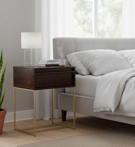 Home Deco and More Emilia 1-drawer Bedside Table, Packshot View
