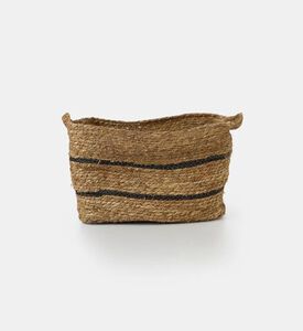 Home and Styling Straw 3-piece Baskets Set, Brown, 28x33-cm, Packshot View