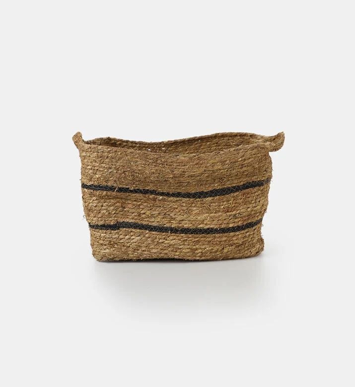 Home and Styling Straw 3-piece Baskets Set, Brown, 28x33-cm, Packshot View
