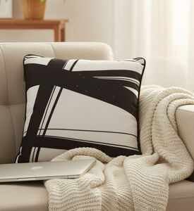 Baci Milano Optical Print Velvet Throw Pillow, Packshot View