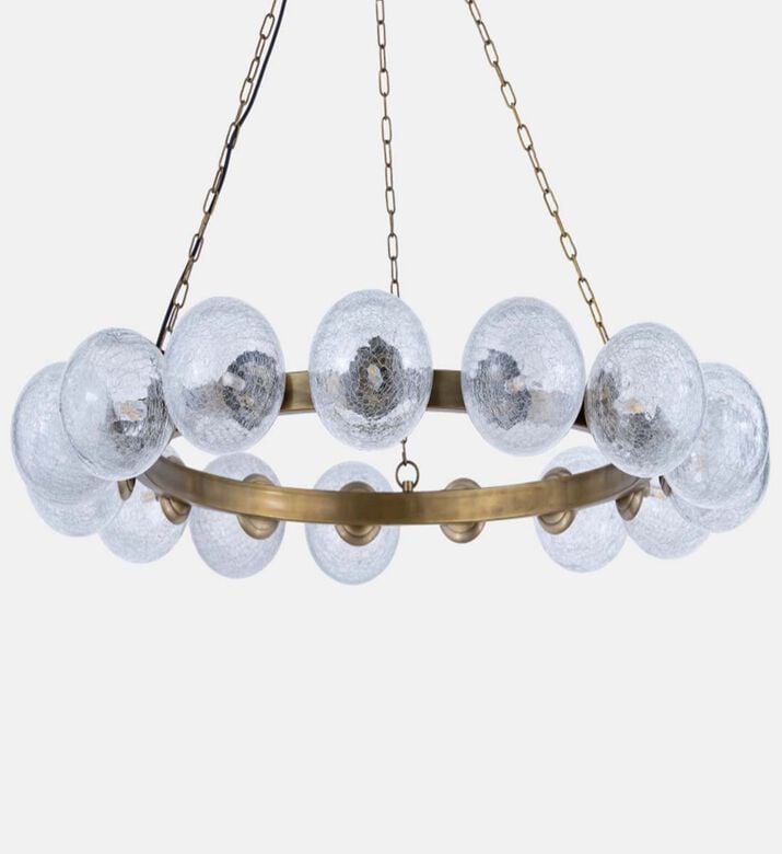 Home Deco and More Round Crackle Ball Chandelier, Packshot View