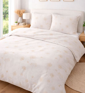 Home Deco and More Single Polycotton Country Meadow Reverse Duvet Cover 4-piece Set, Multicolor, 200x200-cm, Packshot View