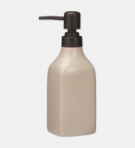 Home Deco and More Matte Stoneware Soap Dispenser, Beige, Packshot View
