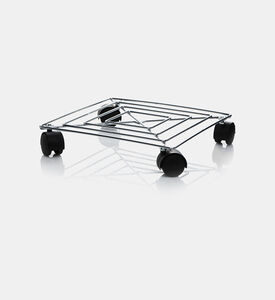 Chrome Square Plant Trolley