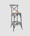 Birch Wood Cross-back Bar Stool