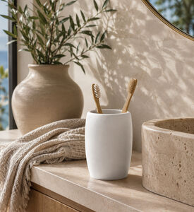 Sorema Bath Fashion Rock Resin Bathroom Tumbler, Packshot View