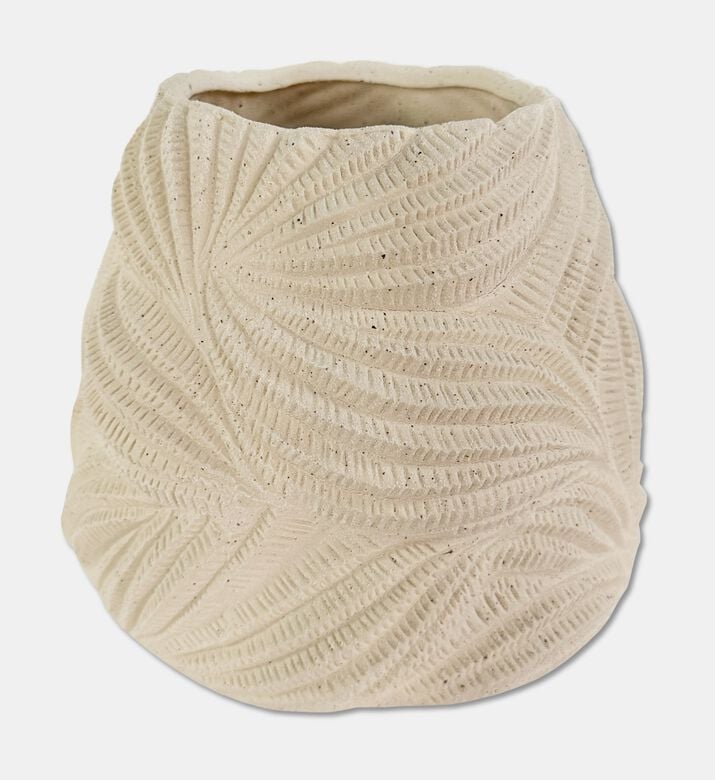 Shishi Ceramic Dune Vase Sand, Cream, 22-cm, Packshot View