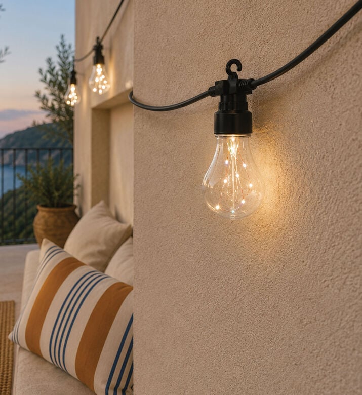 Home Deco and More Multicolor 10l A60 Bulbs String Light, Packshot View