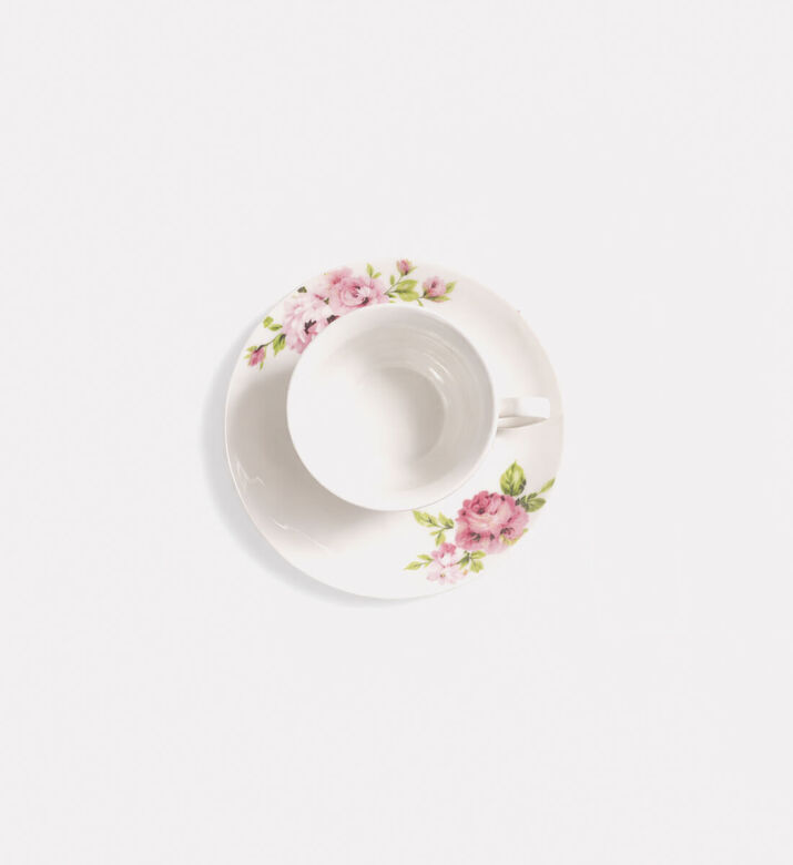 Home Deco and More Floral-print 6-piece Tea Cup Saucer Set, Packshot View