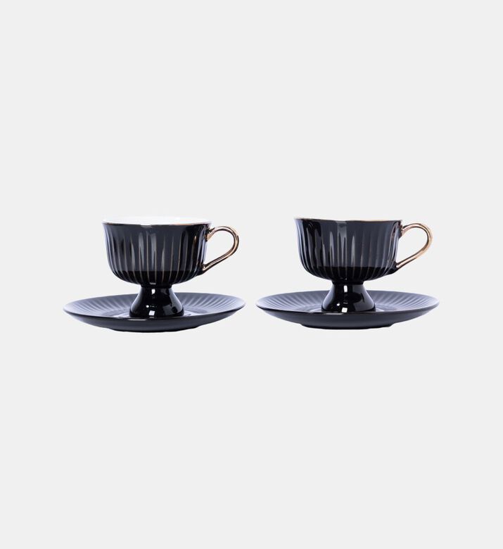 Home Deco and More French 6-piece Coffee Cup Saucer Set, Packshot View