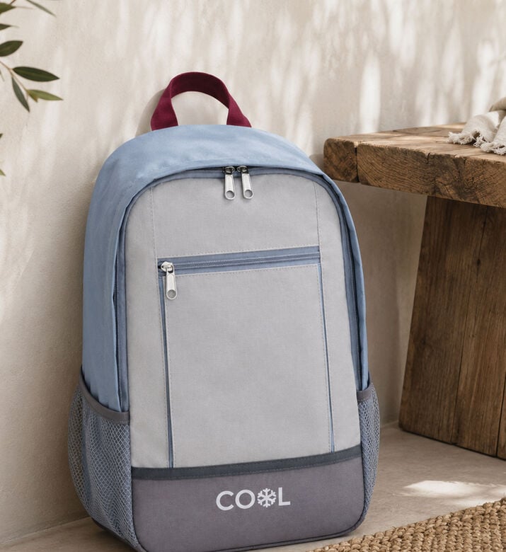 Home Deco and More Cooler Backpack Lunch Bag, White, Packshot View