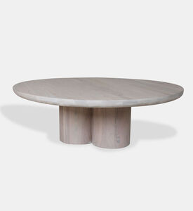 Home Deco and More Spherical Acacia Wood Coffee Table, Packshot View