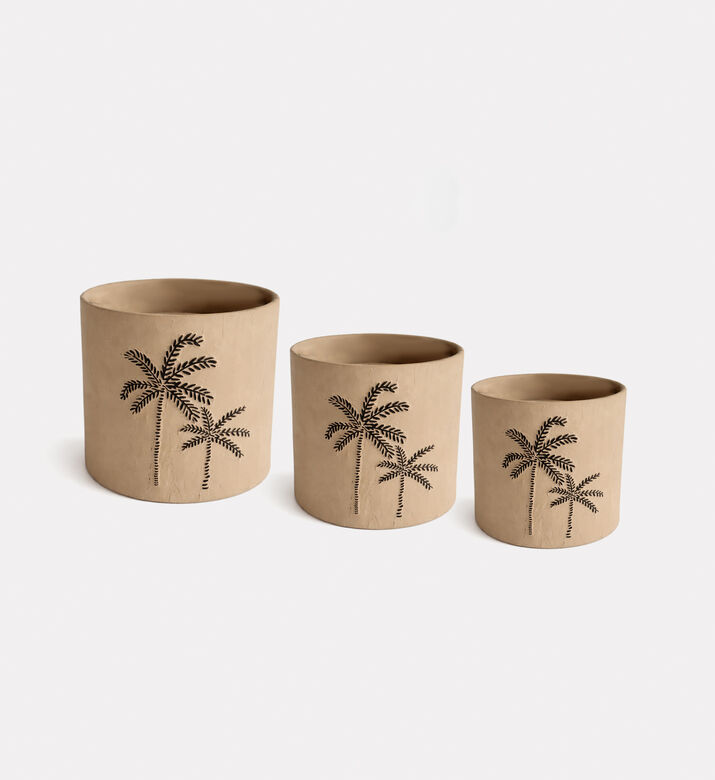 Home Deco and More Pottery 3-piece Pot Set, Packshot View