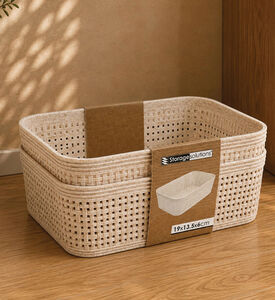 Home Deco and More Rectangular-shaped 2-piece Basket Set, Packshot View
