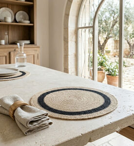 Home Deco and More Manda Seagrass Round Placemat, Packshot View