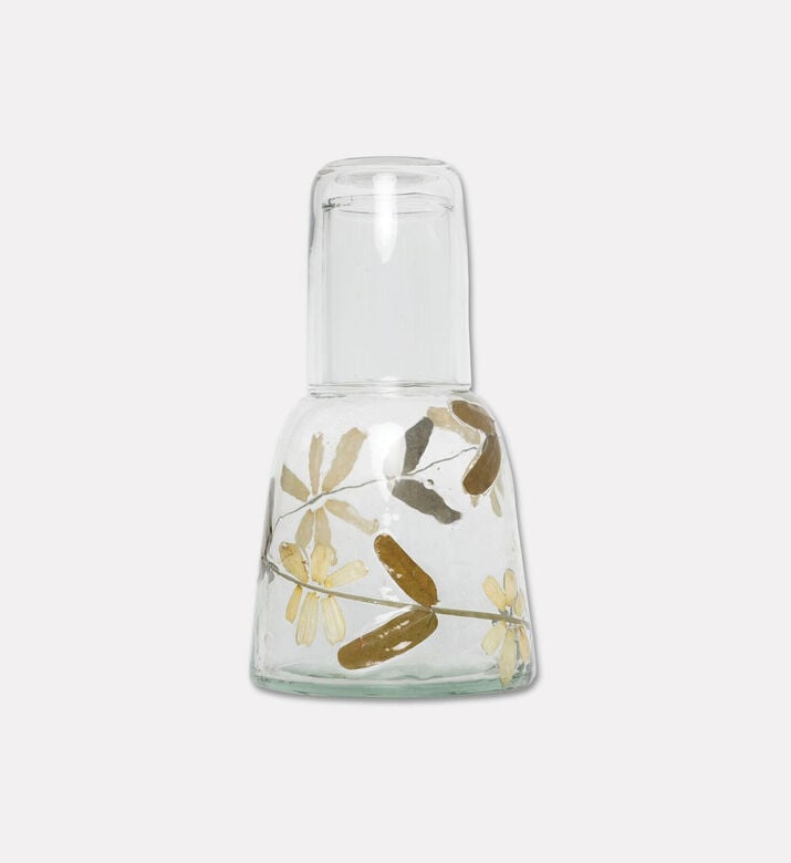 Home Deco and More Flower-print Cylindrical-shape Bottle, Packshot View
