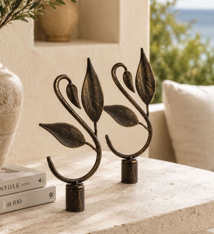Mobois Metal Leaf Curtain Accessory Set, Packshot View