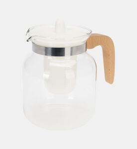 Glass Beechwood Handle Teapot
