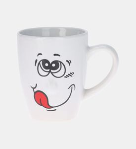 Home Deco and More Stoneware Wink Smiling Face Mug, Packshot View