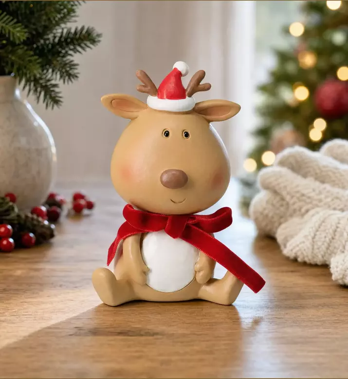 Home Deco and More Christmas Reindeer Figurine, Model View