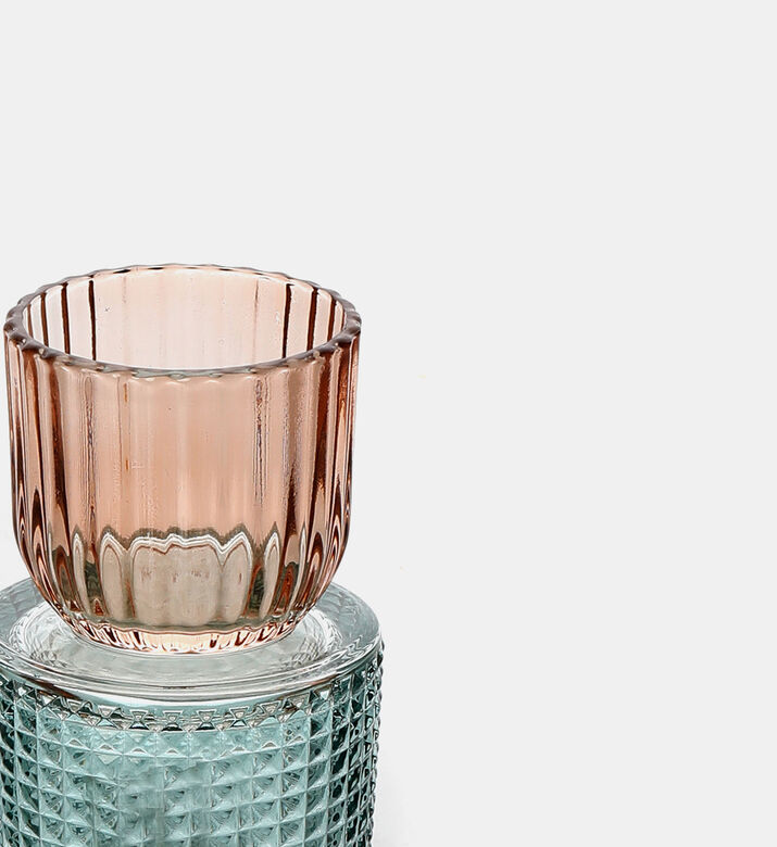 Glass Contrasted Bottom Tealight Holder Glass Contrasted Bottom Tealight Holder