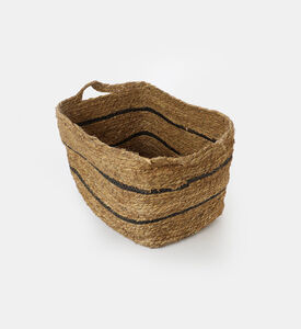 Home and Styling Straw 3-piece Baskets Set, Brown, 28x33-cm, Packshot View