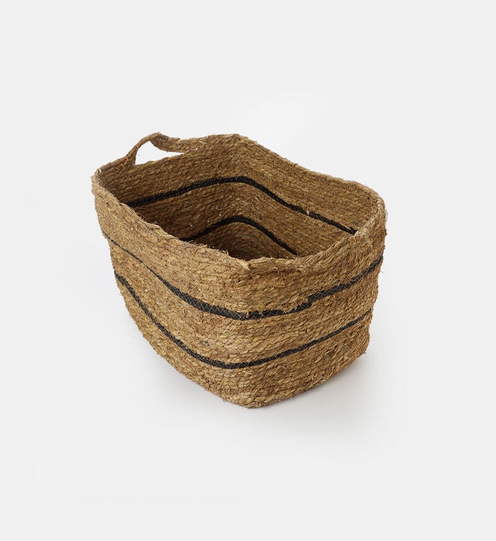 Home and Styling Straw 3-piece Baskets Set, Brown, 28x33-cm, Packshot View