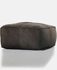 Elmer Suede Leather Square Pouf