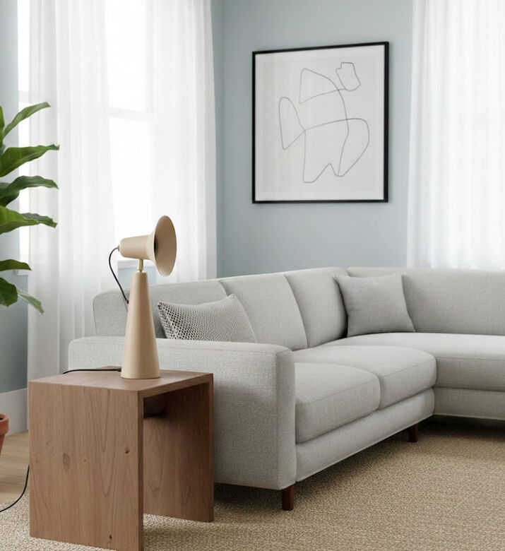 Home Deco and More Fauna 2 Pin Table Lamp, Beige, Packshot View