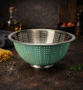 Excellent Houseware Stainless Steel 201 Colander, Green, Packshot View