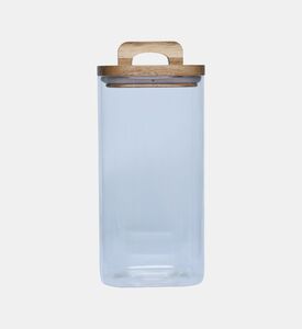 Home Deco and More Glass Storage Jars, Transparent, 23-cm, Packshot View