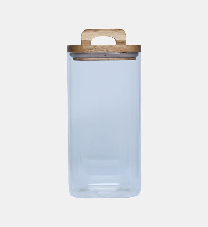 Home Deco and More Glass Storage Jars, Transparent, 23-cm, Packshot View