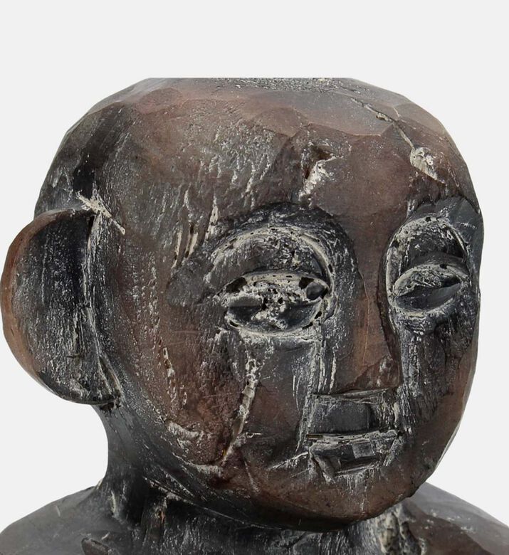 Textured Aged Bronze-finish Abstract Statue