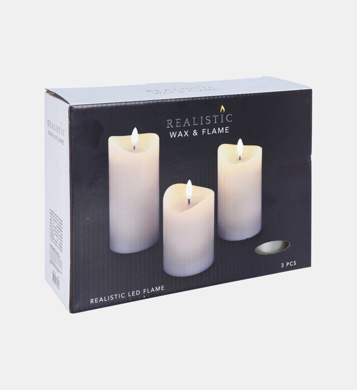 Led Jelly-effect 3-piece Candle Set