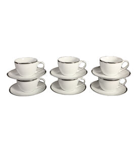 Silver-rimmed Cups 6-piece Set