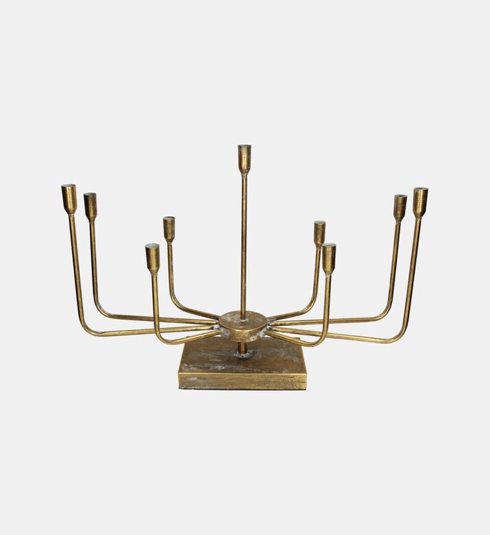 Kersten Symmetrical 9 Branches Candle Holder, Gold, Packshot View