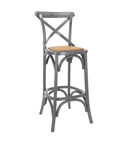 Birch Wood Cross-back Bar Stool