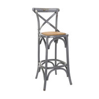 Birch Wood Cross-back Bar Stool