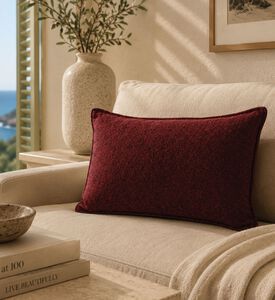 Zoeppritz Soft Wool Rectangular Cushion, Red, 30x50-cm, Packshot View