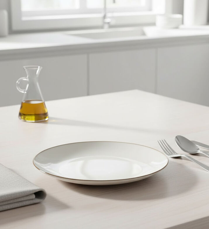 Home Deco and More Classic Ceramic Dinner Plate, Packshot View