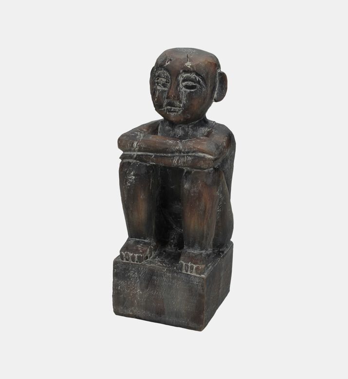 Textured Aged Bronze-finish Abstract Statue