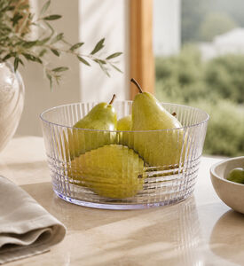 Home Deco and More Matrix Acrylic Salad Bowl, Clear, Packshot View