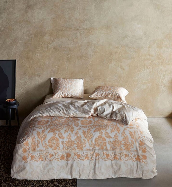 Essenza Maere Cotton Satin Duvet Cover, White, 200x220-cm, Packshot View