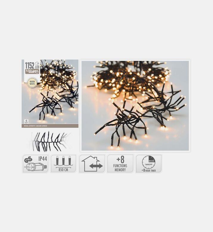 Home Deco and More Cluster Lights 1152led Ww, Packshot View